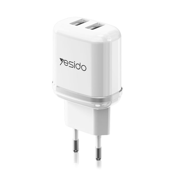 Yesido 2.4a Double usb  fast charger adapter for iPhone and Huawei